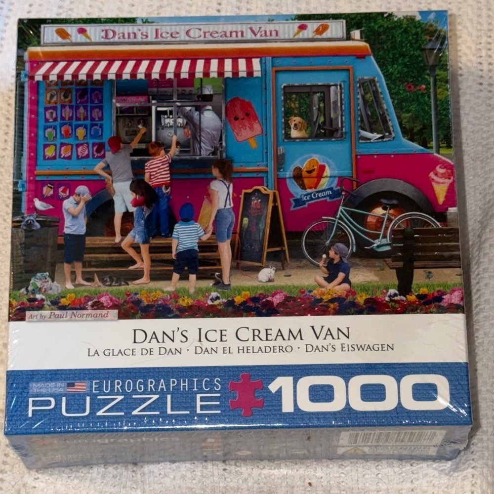 Eurographics Dans Ice Cream Van 1000 Piece Jigsaw Puzzle Paul Normand Art New